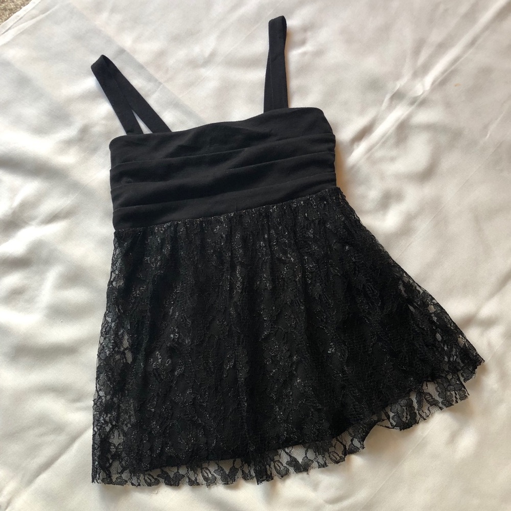 Black lace tank top